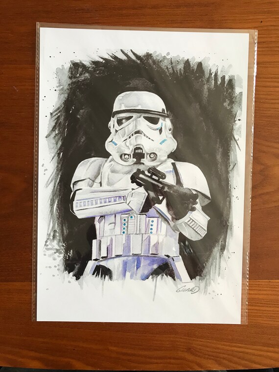 Art Print Stormtrooper Star Wars Film Cool Art Limited A4 Etsy
