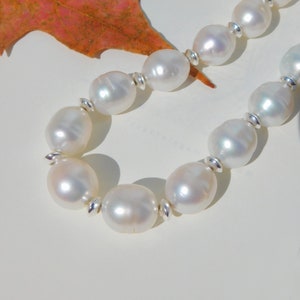 White South Sea Pearl Necklace | 12.4-13.8mm | Australian South Sea Pearl | Circled | AAA | 20.5 Inches | Saltwater Pearl Necklace