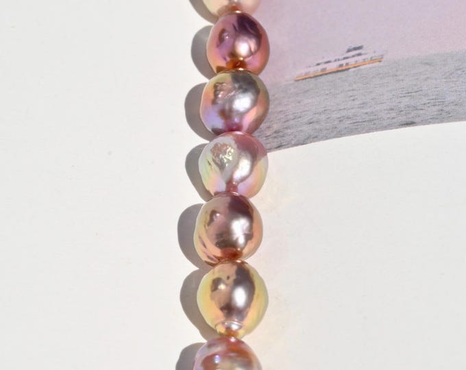 Ripple Pearl Bracelet: Kasumi-like, Sterling Silver Clasp, Super Metallic, 6.5-Inch Wrist Size