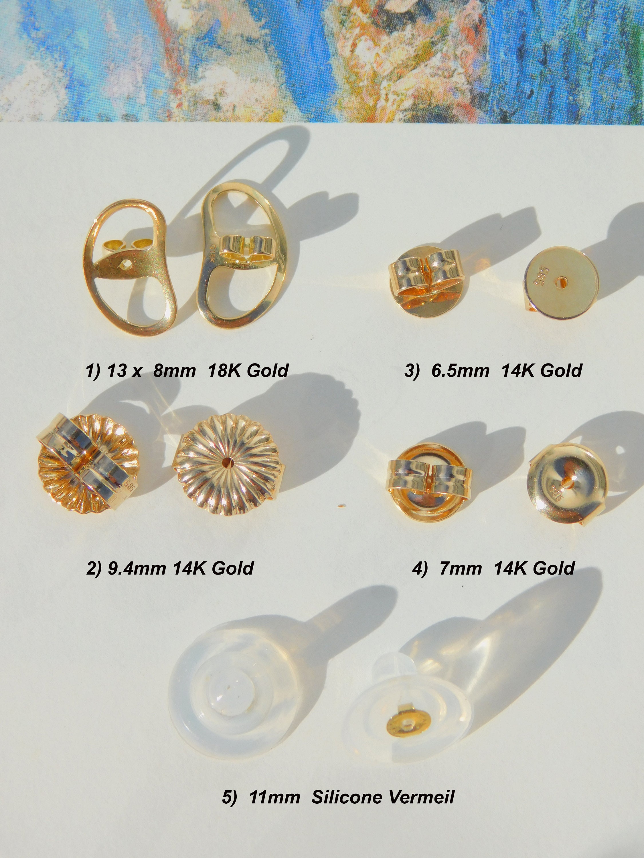 Mixed Metal Supportive Earring Backs - 12 Pack