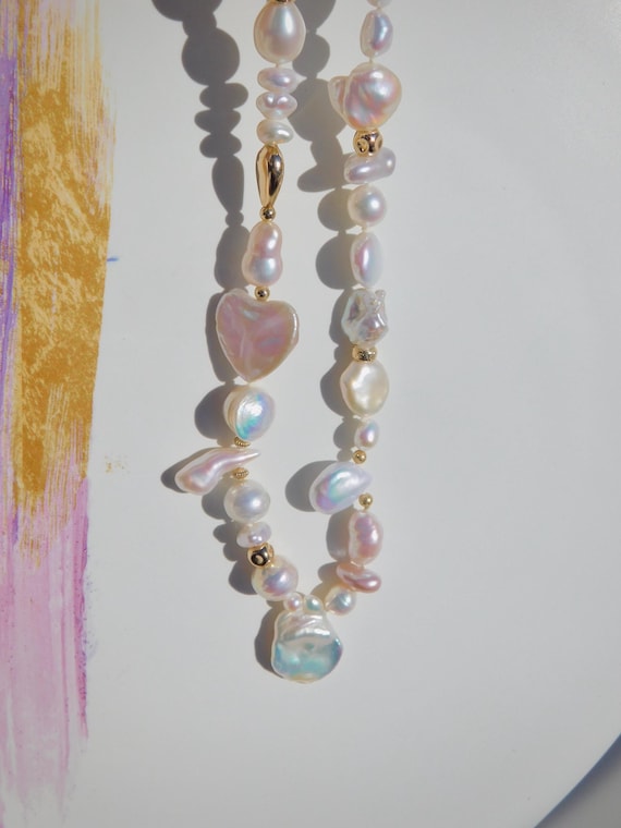 Super Luster Baroque Pearl Necklace | Gold Filled Toggle Clasp