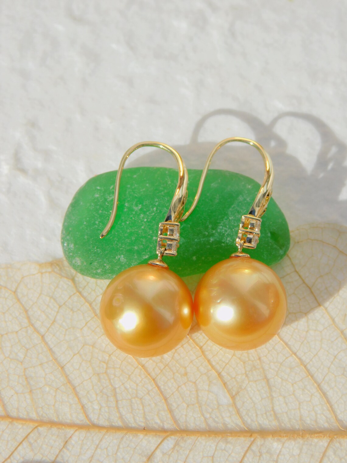13mm south sea pearl earrings
