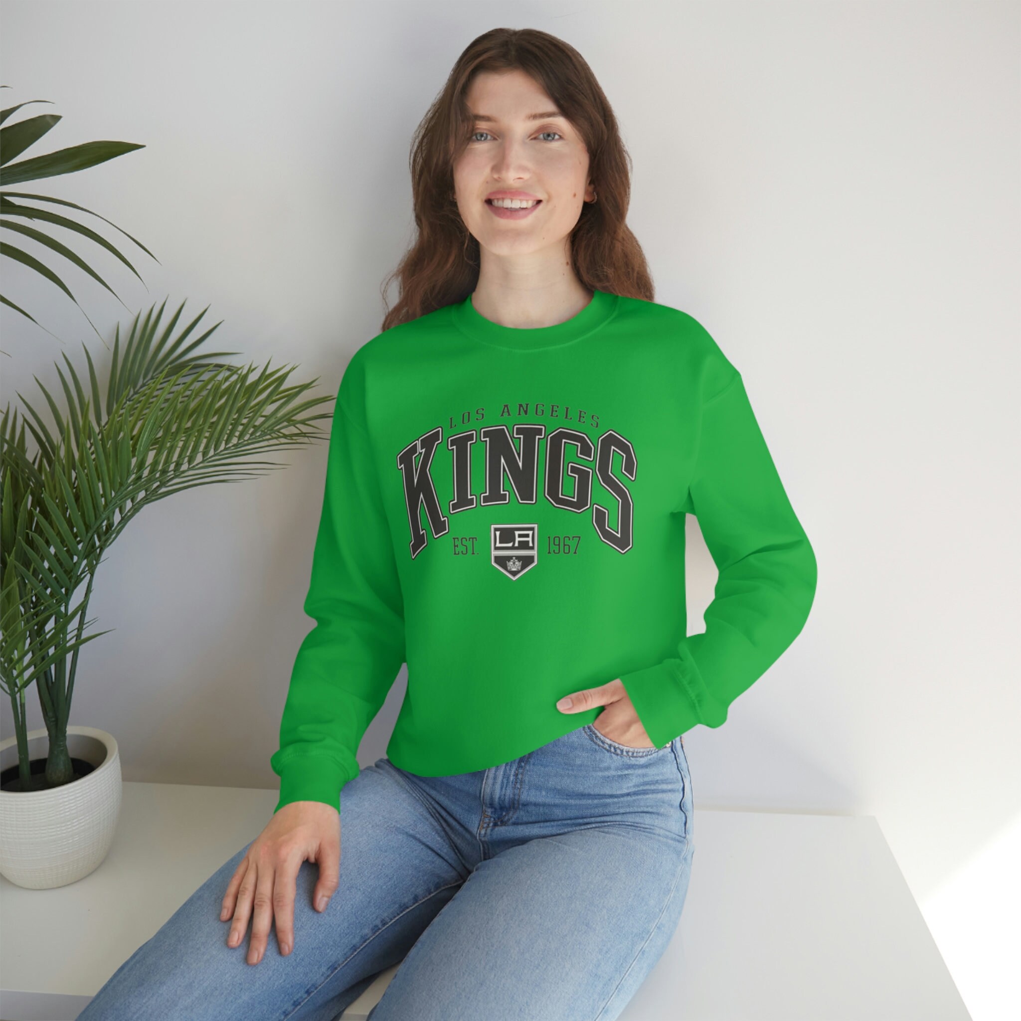 LA Kings Varsity Crewneck Sweatshirt  Vintage Kings Shirt, Los Angeles  Kings Sweater, LA Kings Hockey Pullover, Retro Los Angeles Hockey T  Designed & Sold By Tring Tee