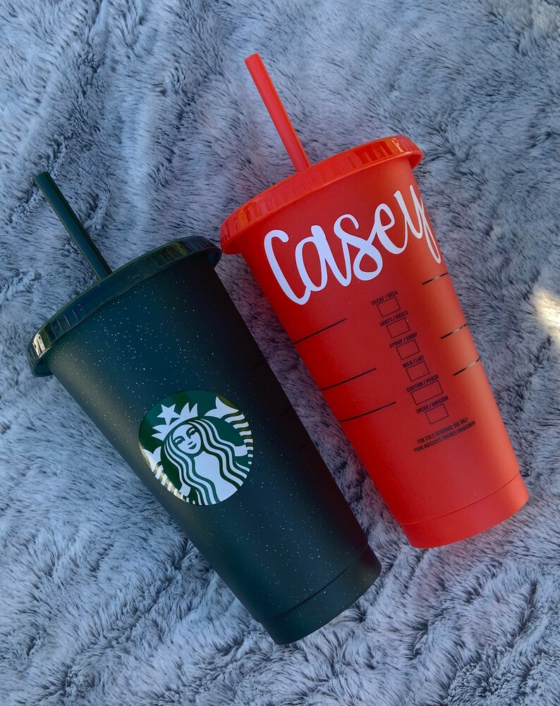 Starbucks GLITTER Holiday Cold Cups Starbucks Cold Cup Etsy