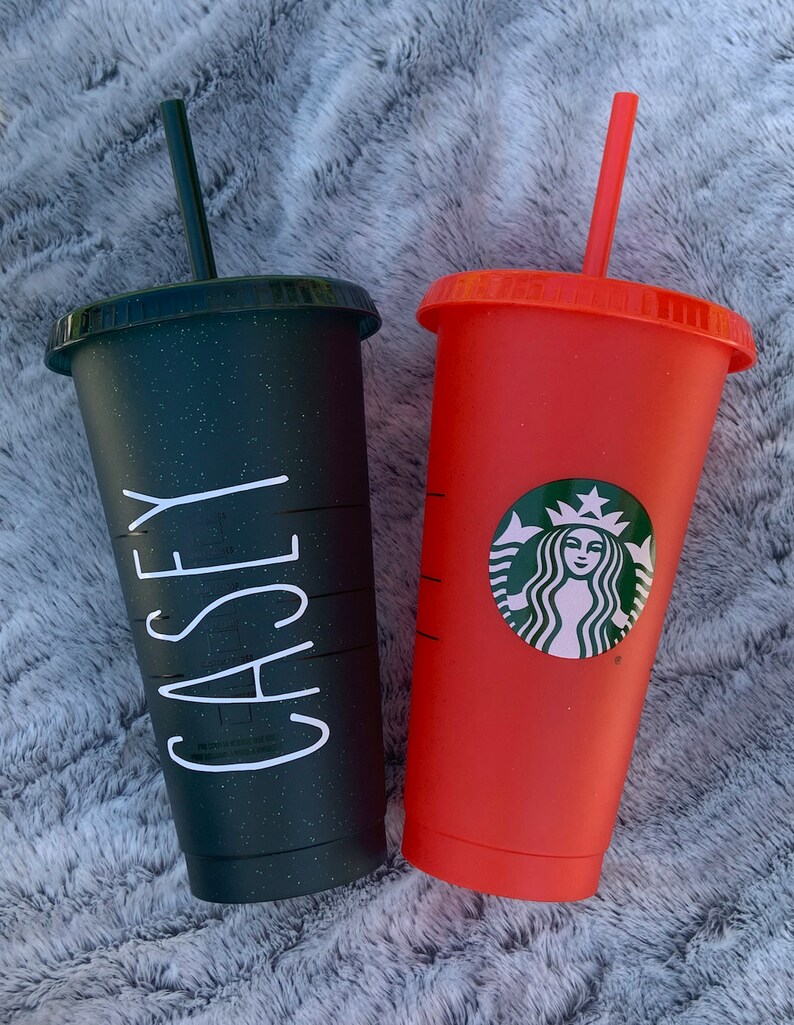 Starbucks GLITTER Holiday Cold Cups Starbucks Cold Cup Etsy