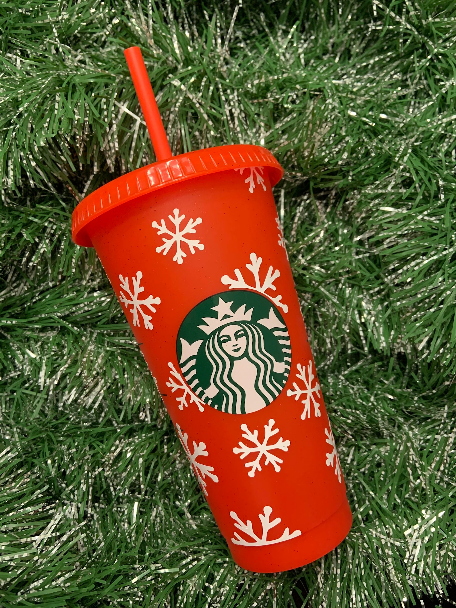 Starbucks Snowflake GLITTER Holiday Cold Cups Starbucks Cold Etsy