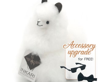 Alpaca Knuffel - Ivoor - 23 cm - Klein Speelgoed - Handgemaakt in Peru – Hypoallergeen - Alpaca Speelgoed - Uniek Alpaca Cadeau - Fairtrade Speelgoed