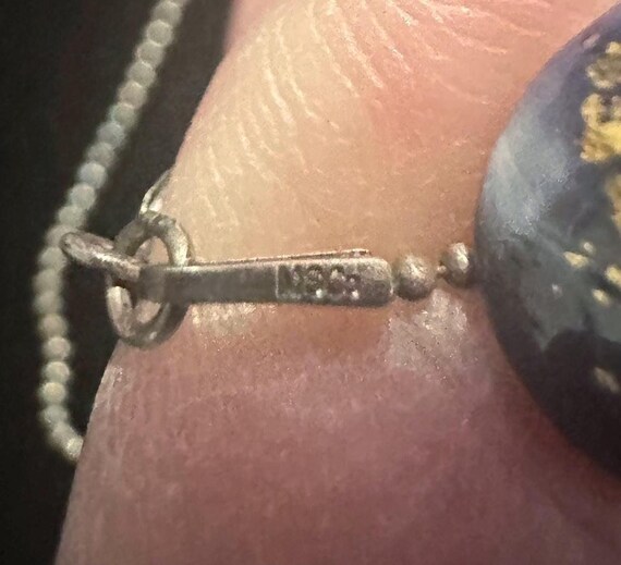 Vintage Silver Rectangular Signed "Dragonflies" P… - image 7