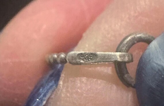 Vintage Silver Rectangular Signed "Dragonflies" P… - image 8