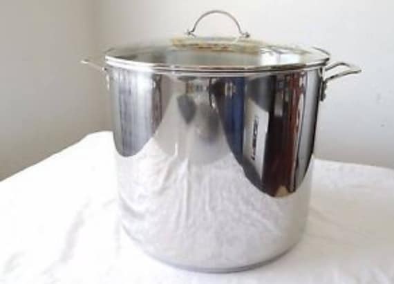 princess house 40qt stock pot stainless steel with divider.