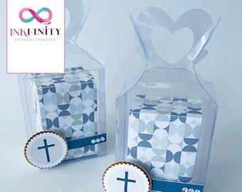 Clear box with upper heart Cutting File - Archivo de corte caja transparente con corazón - DXF and SVG for Cameo and Cricut