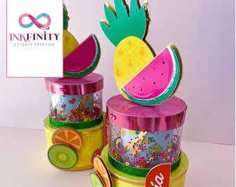 Dubbele cilinder doos snijvijl - Molde Caixa Cilindro Duplo - DXF en SVG voor Cameo en Cricut