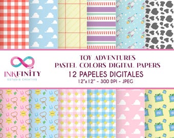 Papeles Digitales inspirados en Intensamente - Inside Out Inspired digital papers - Papéis Digitais Intensamente