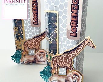 Tall Side Shaker Box Cutting File - Archivo de corte caja alta con shaker lateral - DXF and SVG for Cameo and Cricut