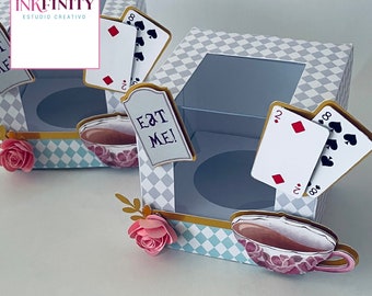 Cupcake box Cutting File - Archivo de corte caja parqa cupcakes - DXF and SVG for Cameo and Cricut