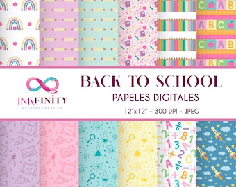 Papeles Digitales Regreso a Clases - Back to School Digital Papers - Papeles digitales escolares