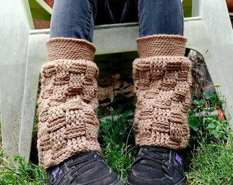 Paire de guêtres quadrillé réalisé entièrement à la main, au crochet !