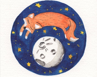 Moon Fox Print