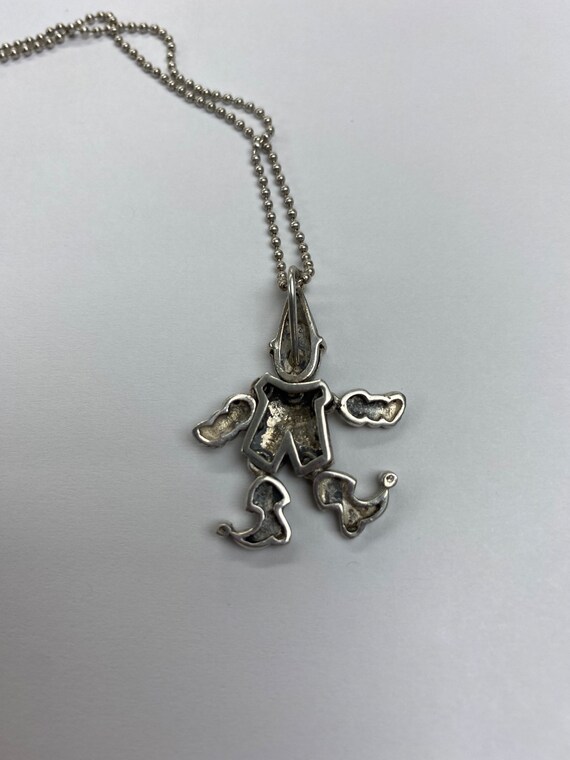 Moveable Sterling Silver Clown - image 5