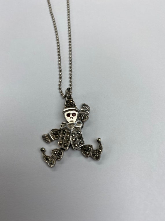 Moveable Sterling Silver Clown - image 4