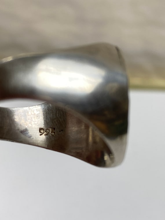 Sterling Silver Native American Intaglio Ring - image 4