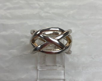 Sterling Silver Open Weave Band