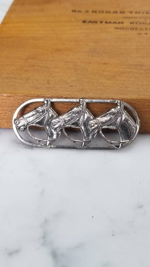 Sterling Silver Equestrian Pin