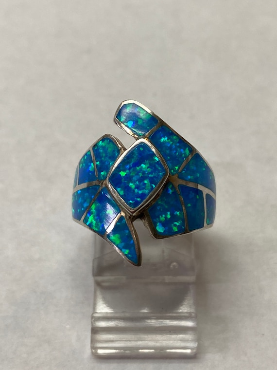 Sterling Silver Inlaid Opal Ring