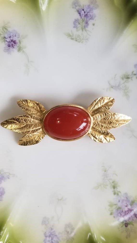 Vintage designer berry brooch - image 1