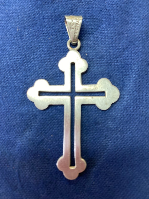 Vintage Sterling Silver Large Cross