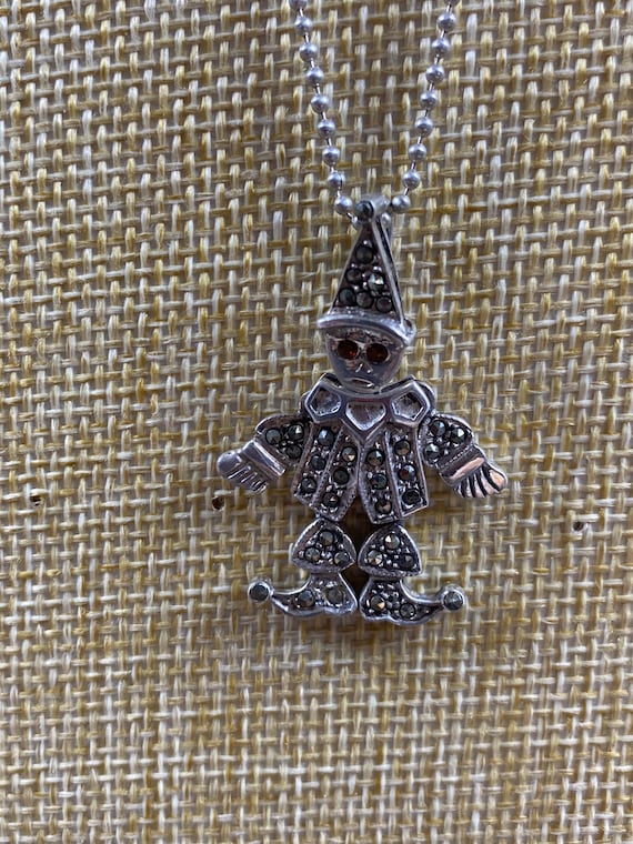 Moveable Sterling Silver Clown - image 1