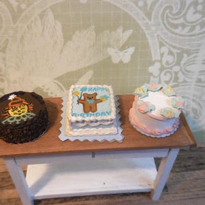 Birthday Cakes ~ Party Cakes ~ Dollhouse Miniature