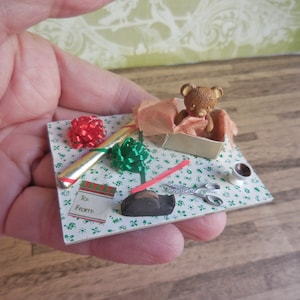 Christmas Wrapping Board ~ Dollhouse Miniatures