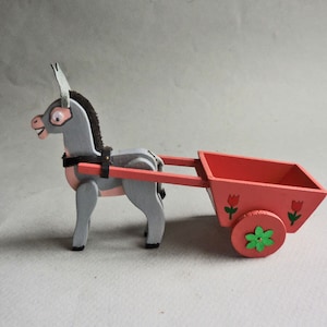 Donkey Cart Garden Planter ~ Dollhouse Miniature
