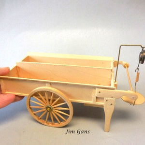 RZADKIE!!!! Jim Gans Fruit and Vegetable Wagon 1984 ~ Ręcznie robiony ~ Miniatura domku dla lalek