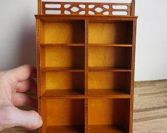 Bodo Hennig Fancy Tall Bookcase ~ Shelf ~ Dollhouse Miniatures
