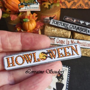 Halloween Tekens ~ Howlo&#39;ween Teken ~ Poppenhuis Miniatuur