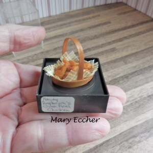 Honey Fried Chicken in Basket ~ Mary Eccher ~ Dollhouse Miniature