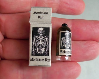 Morticians Best  Embalming Fluid ~ Halloween ~ Dollhouse Miniature