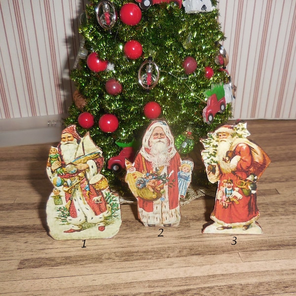 Santa Christmas Dummy Boards ~ Dollhouse Miniatures ~ Vintage Images