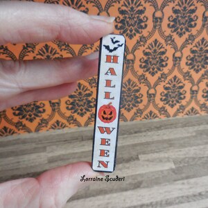 Straszny znak dyni na Halloween ~ Miniatura domku dla lalek