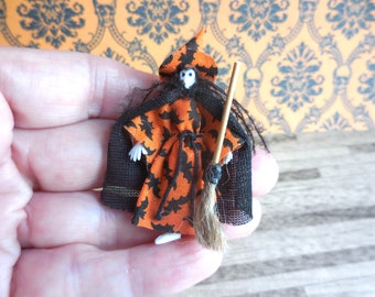 Halloween Skeleton Witch ~ Dollhouse Miniatures