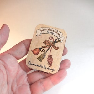 Salem Broom Supply Sign  ~ Halloween ~ Dollhouse Miniature