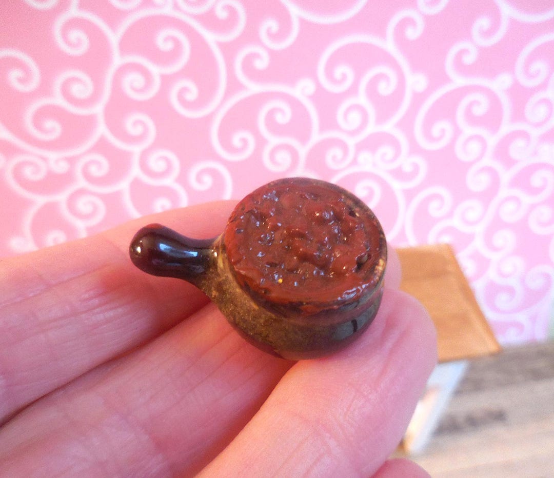 Crock of Baked Beans ~ Dollhouse Miniature - Etsy