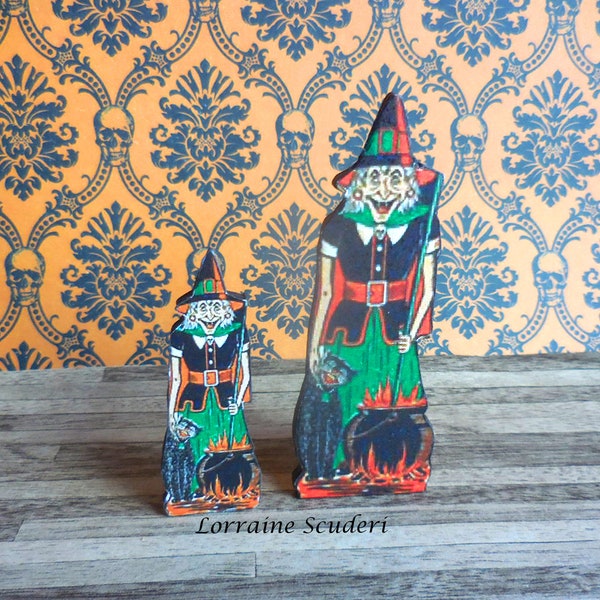 Halloween Witches Dummy Boards ~ Dollhouse Miniatures