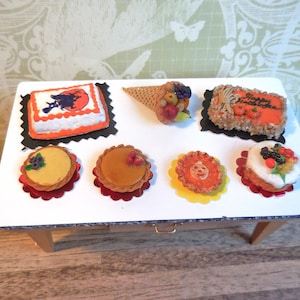 Halloween ~ Święto Dziękczynienia ~ Ciasta ~ Placki ~ Róg Obfitości ~ Miniatury Domków dla Lalek