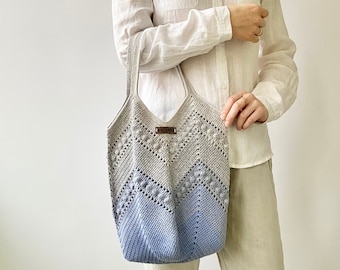 Crochet Cotton Magnolia Tote Bag