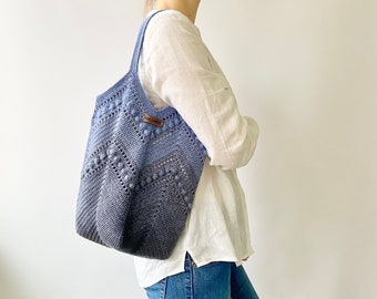 Crochet Cotton Magnolia Tote Bag