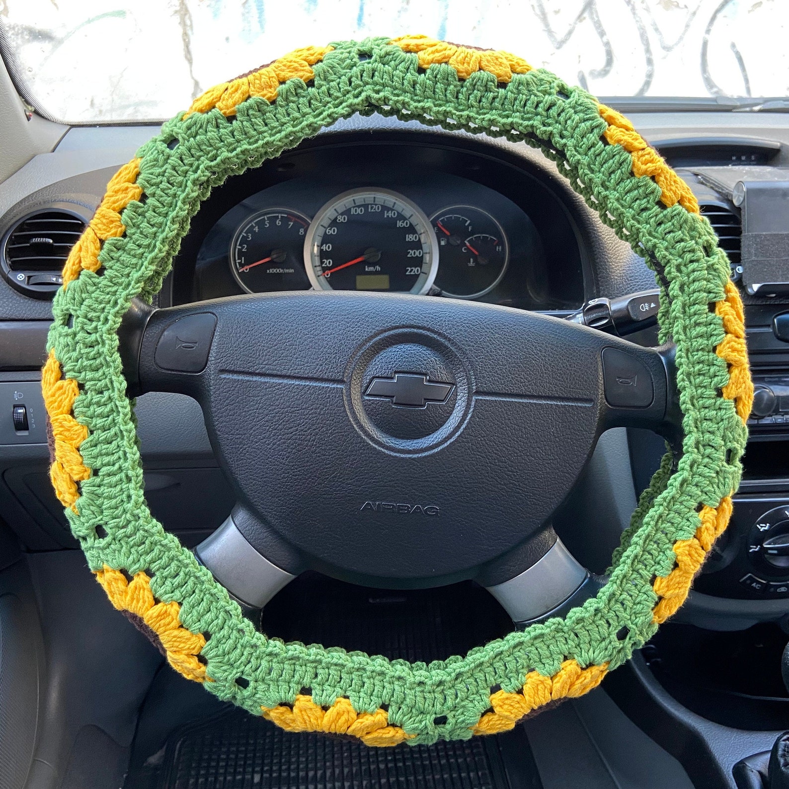 Crochet Sunflower Steering Wheel Cover Set for Women Gift Etsy