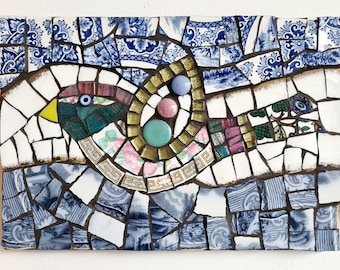 Mosaic bird panel